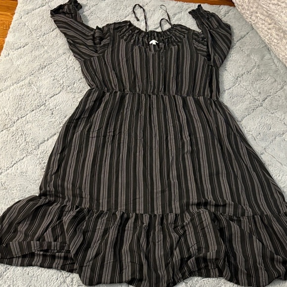 Terra & Sky Black and Gray Striped Dress size 3x - Picture 1 of 4